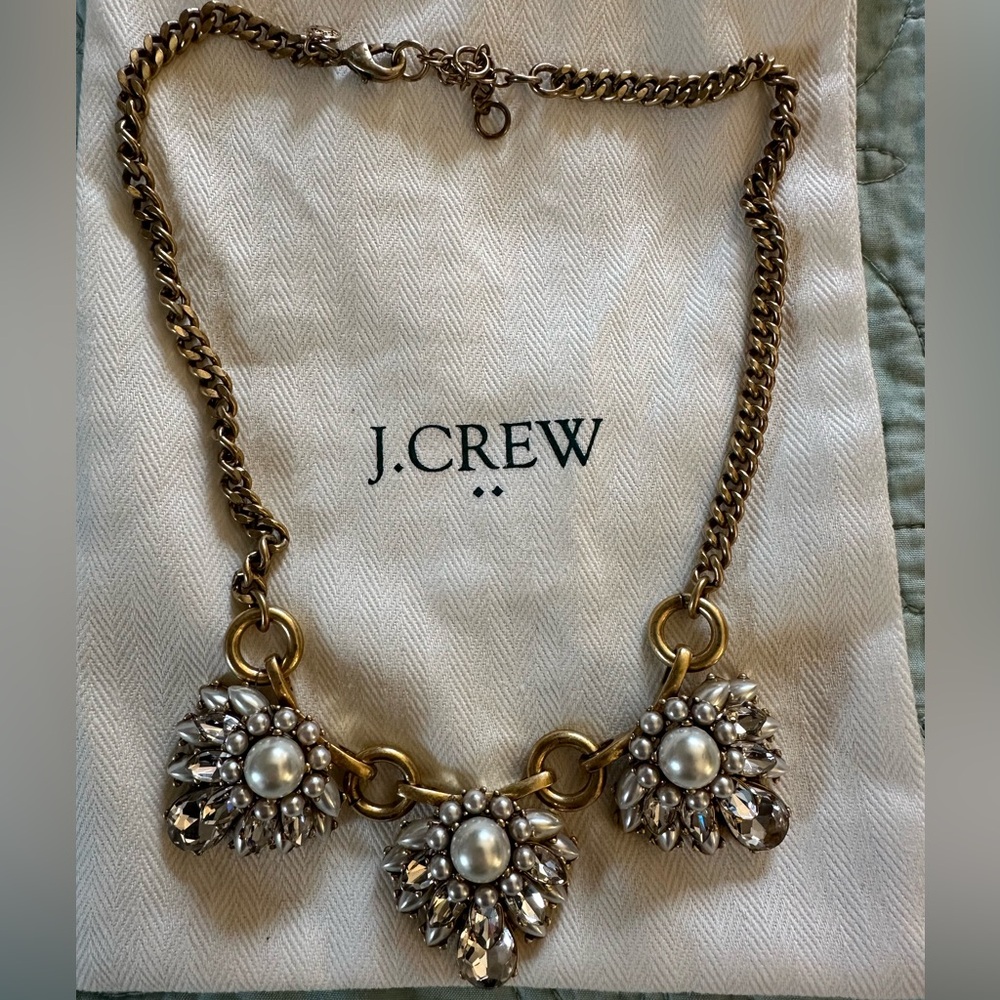 J. Crew Women’s Statement Necklace With Jewelry Bag